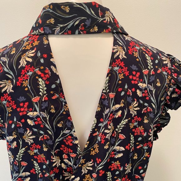 DEX Button Front Floral Print Dress with POCKETS - Picture 3 of 9